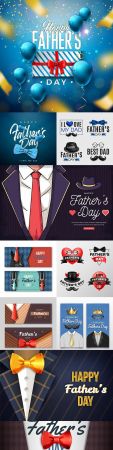 Happy Father 's Day design greeting card and banner