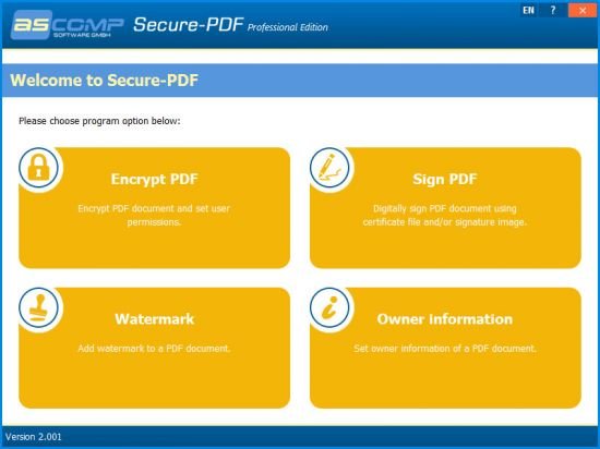 Portable Secure-PDF Professional 2.001 Multilingual