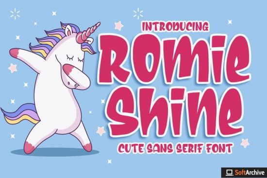 Romie Shine   a Cute Sans Serif Font