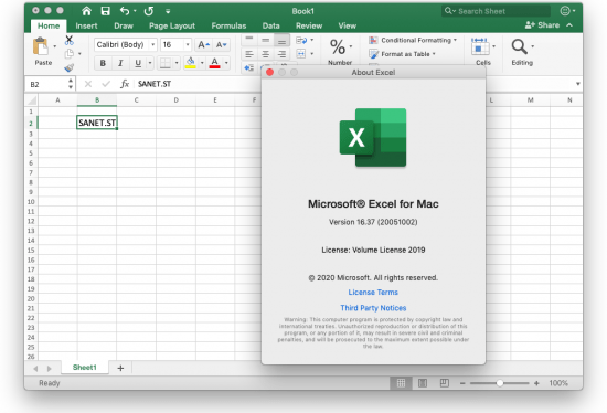 Microsoft Office 2019 for Mac 16.37 VL Multilingual