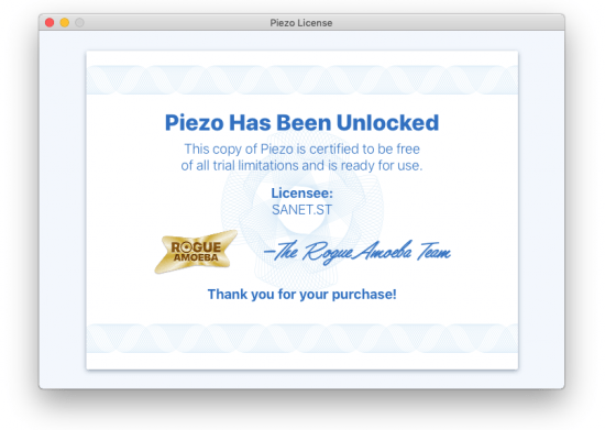 Piezo 1.6.5 macOS