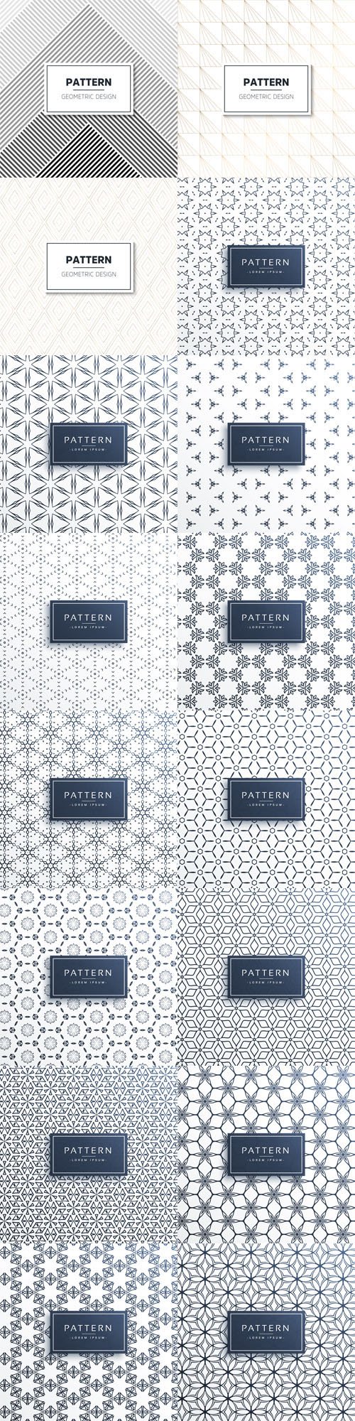 16 Seamless Patterns - Vector Graphics