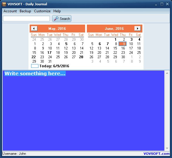 Portable VovSoft Daily Journal 5.2