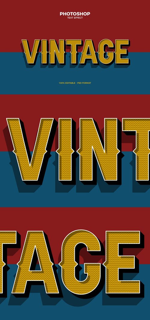 Vintage Text Effect for Photoshop