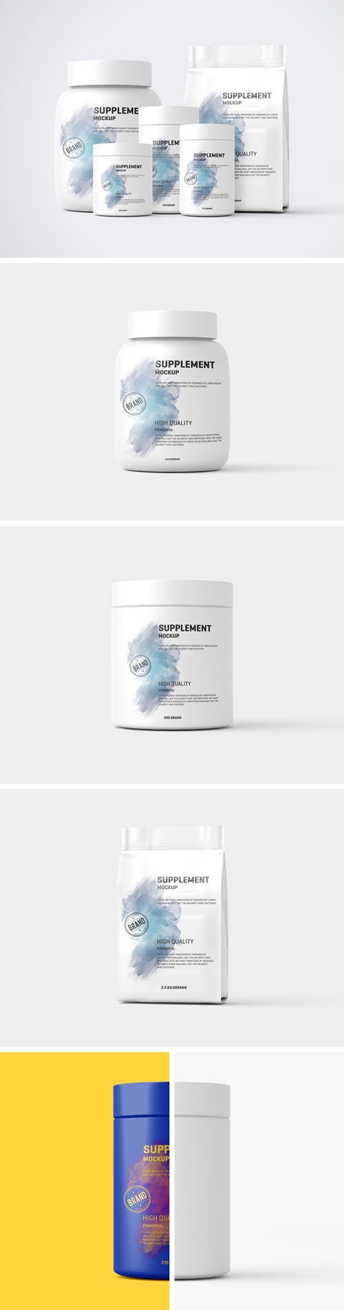 Supplement Pack PSD Mockups Collection