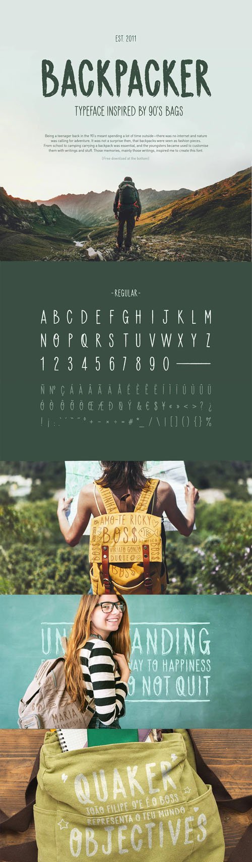 Backpacker Vector Typeface