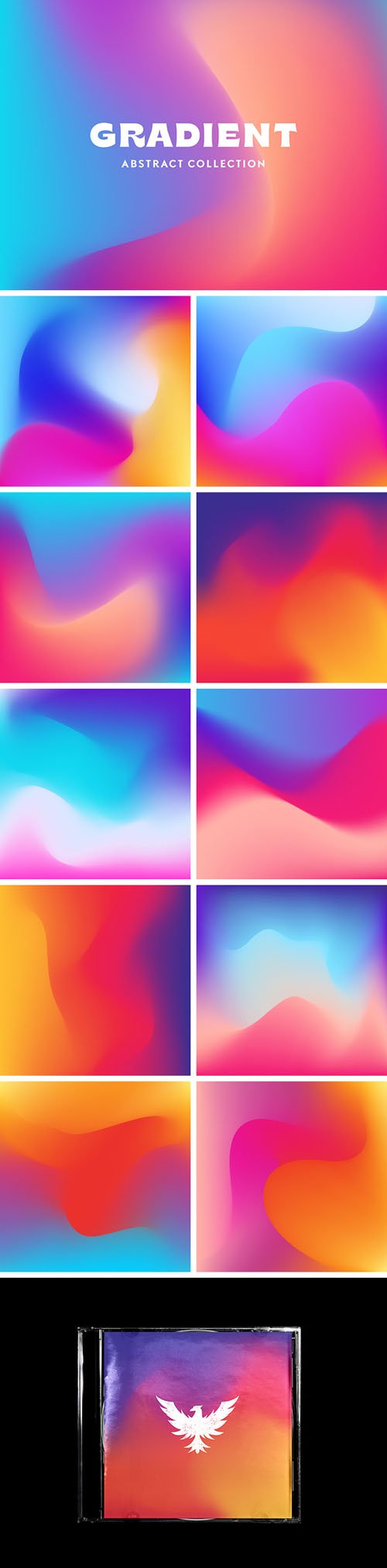 Gradient Abstract Textures Vector Collection