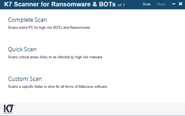 K7 Scanner for Ransomware & BOTs 1.0.0.74 QQJotxnmuzW1WjWwPFB0c7tJvP3TTdCF