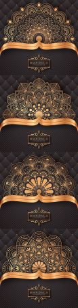 Mandala luxury gold decorative background 2