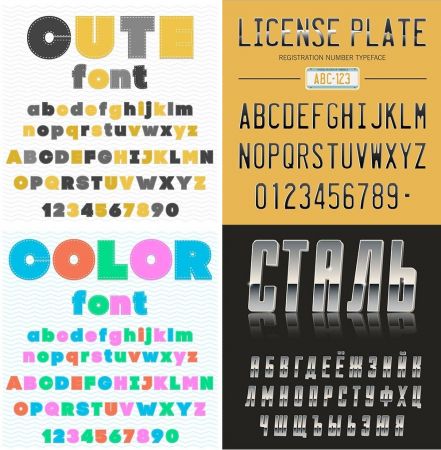 Colorful and Other Font Cartoon Style