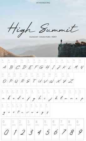 High Summit   Elegant Signature Font