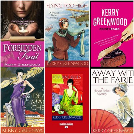 Corinna Chapman and Phryne Fisher series by Kerry Greenwood