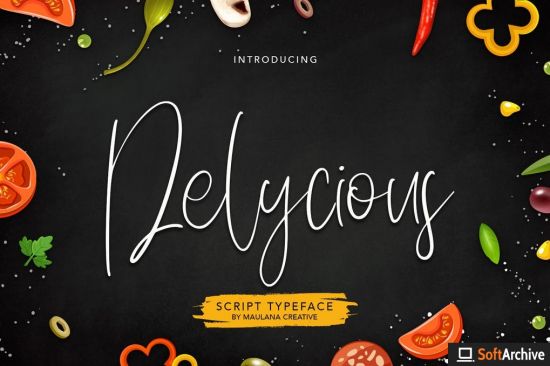 Delycious Script Restaurant Typeface