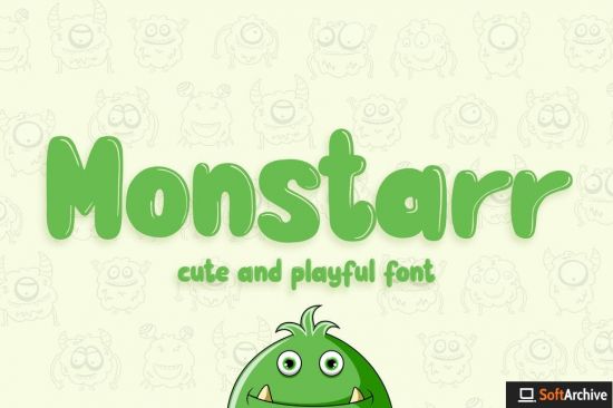 Monstarr   Cute and Playful Handmade Font