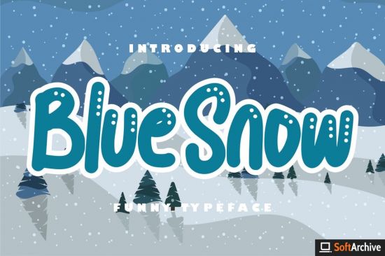 Blue snow Funny Typeface