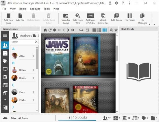 Alfa eBooks Manager Pro 8.6.20.1 download the new version