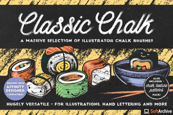 Creativemarket   Classic Chalk   Brushes + Patterns 744644