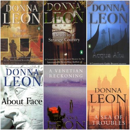 Commissario Brunetti series by Donna Leon
