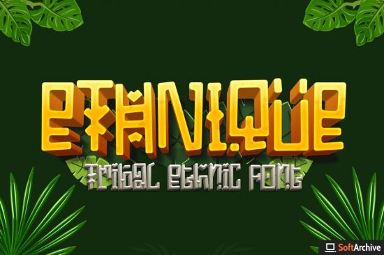 ETHNIQUE   Tribal and Ethnic game font