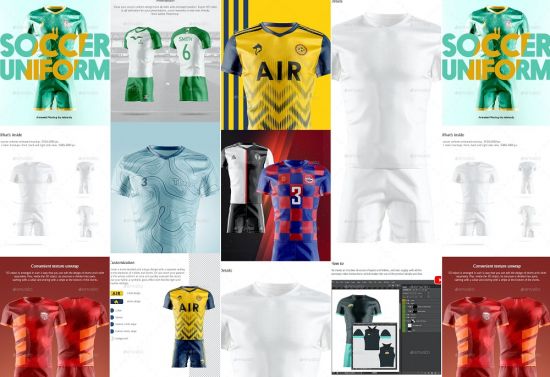 Soccer Uniform Animated Mockup 26561446