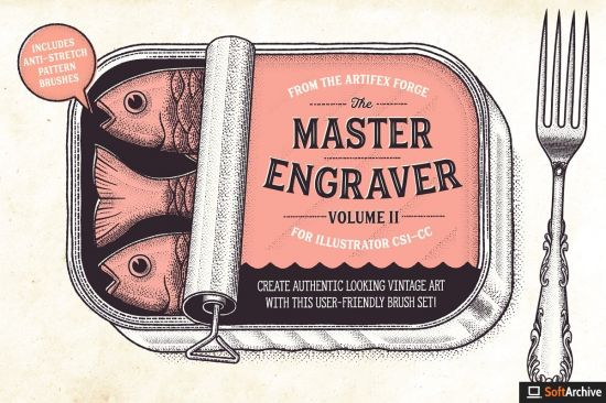 Creativemarket   The Master Engraver   Brushes 3260325