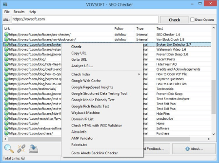 Portable VovSoft SEO Checker 3.0