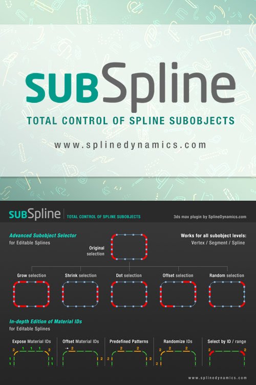 SubSpline 1.11 for 3ds Max