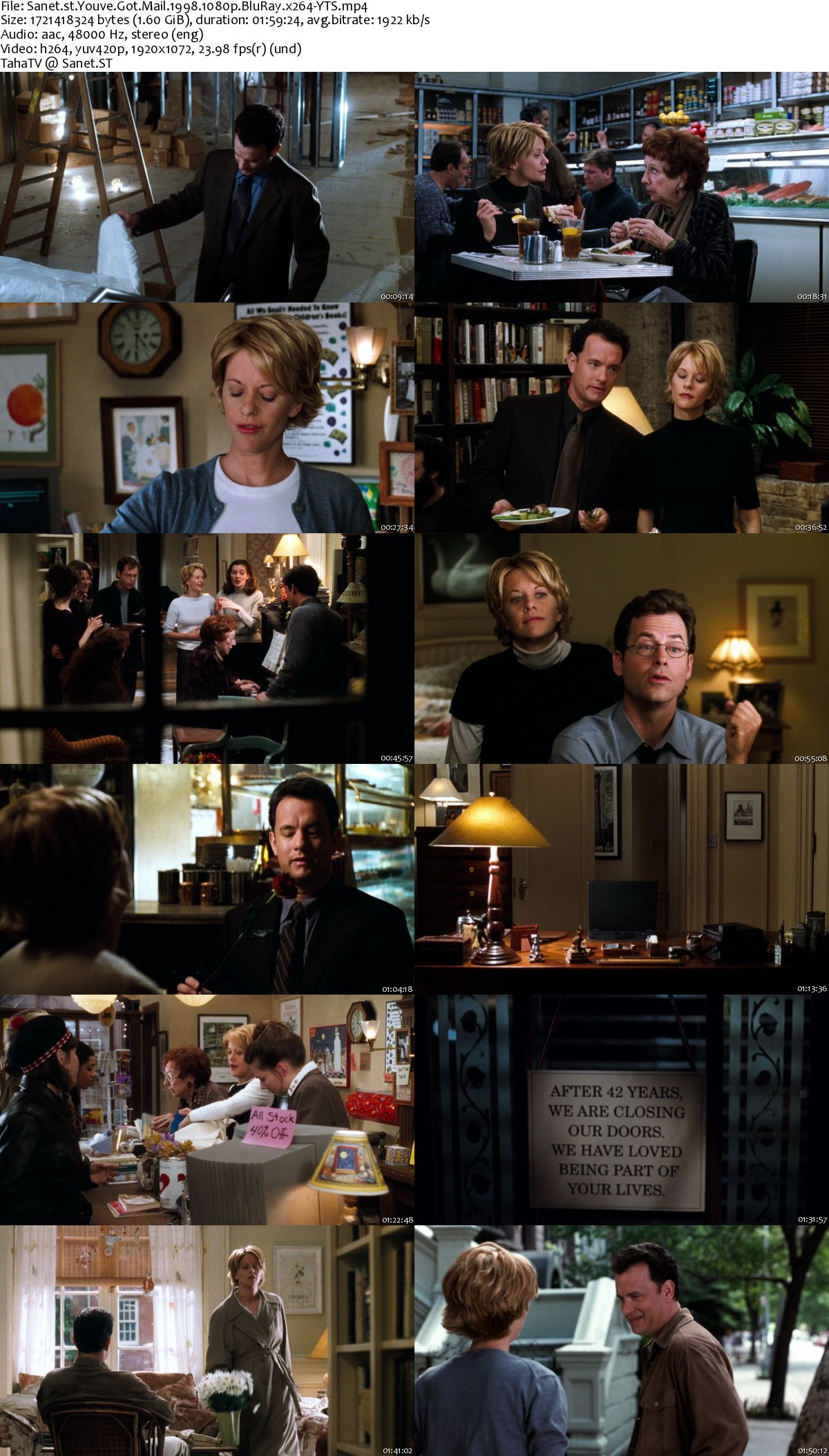 Download Youve Got Mail 1998 1080p BluRay x264 YTS SoftArchive
