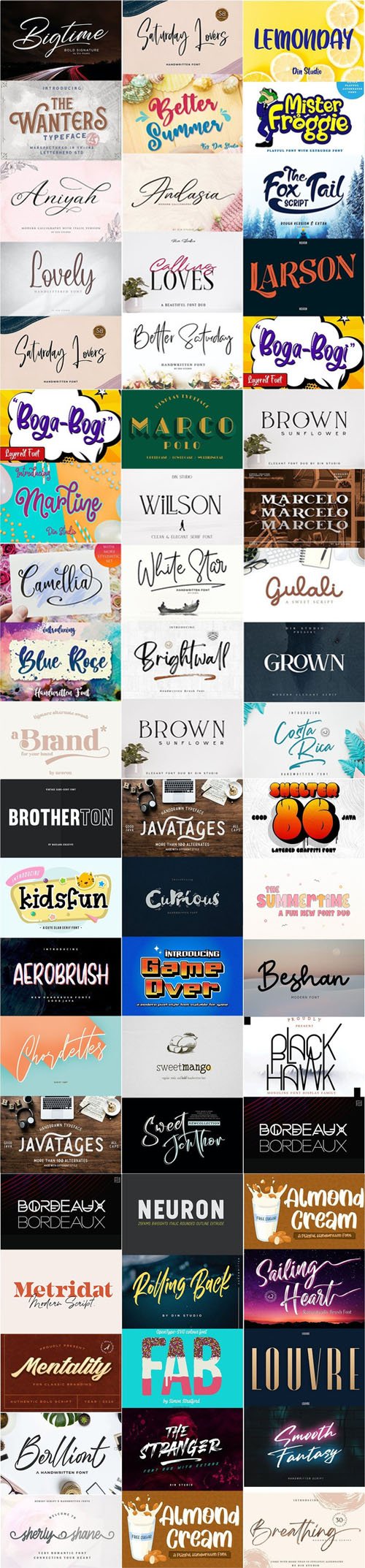 54 New Fonts Collection