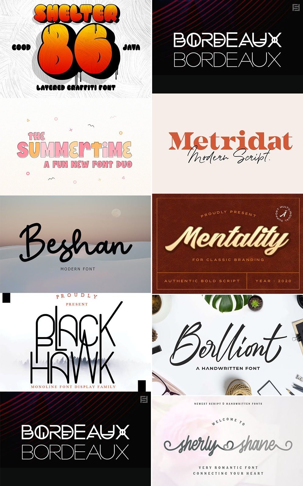 Download Download Pack of 9 Creative Fonts Vol 2 - SoftArchive