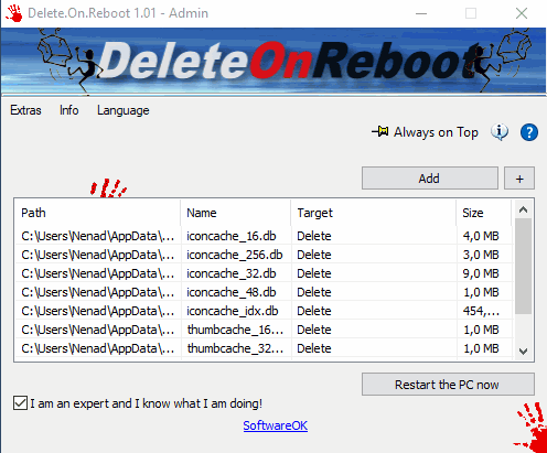 Delete.On.Reboot 3.29 free downloads