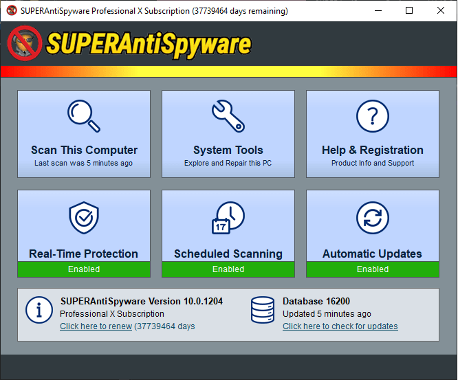 instal SuperAntiSpyware Professional X 10.0.1258