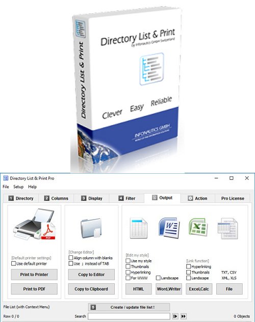Directory List & Print Pro 4.08