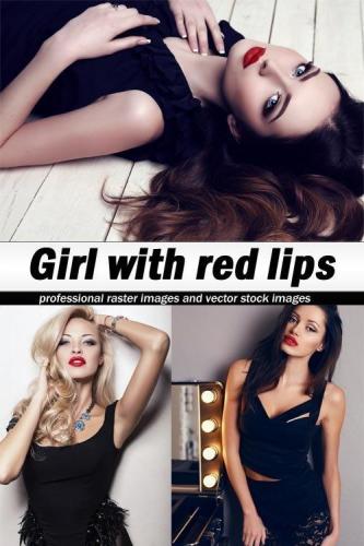 Girl with red lips