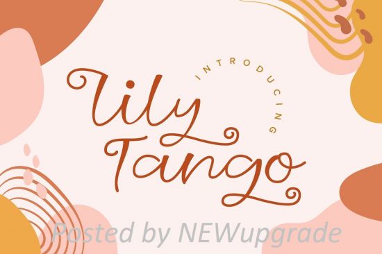 Lily Tango   Display Script Logo Font