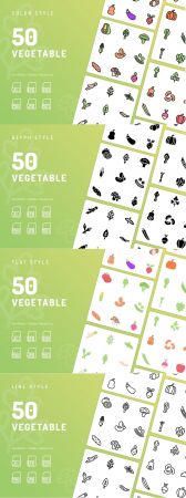 Vegetable Color   Line   Flat   Glyph Icons