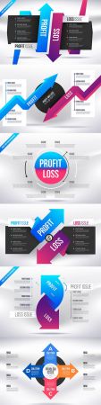 Profit and loss infographic simple business presentation