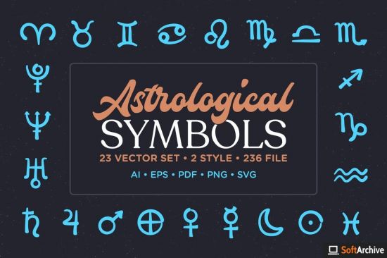 Astrological Symbol Vector Set