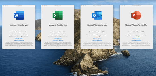 Microsoft Office 2019 for Mac 16.39 VL Multilingual