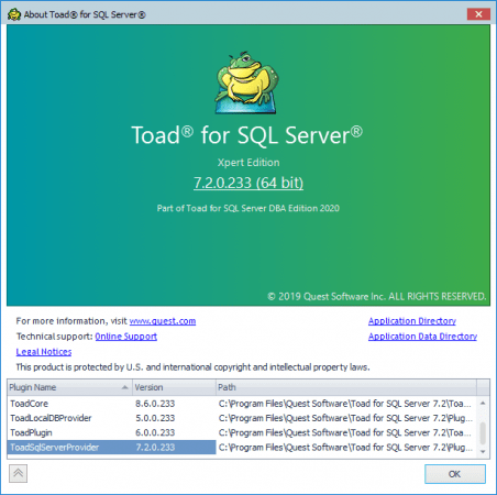 download the new version Toad for SQL Server 8.0.0.65