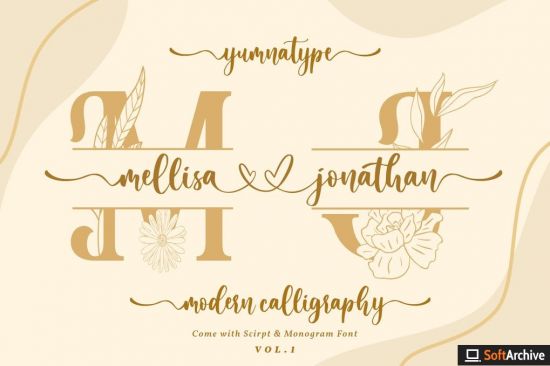 Mellisa Jonathan   Wedding Font