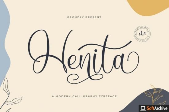 Henita VN   Modern Script Font