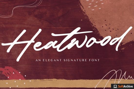 Heatwood YH   Luxury Signature Font