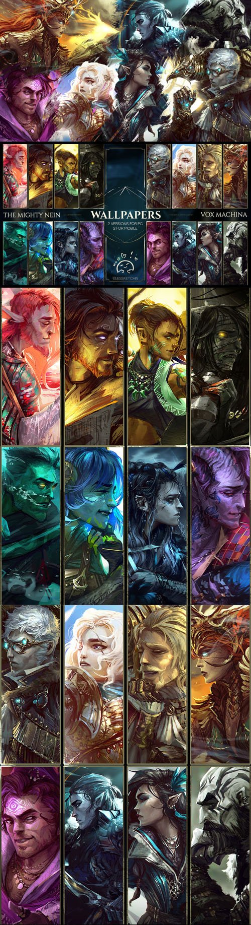 The Mighty Nein & Vox Machina - Mega Wallpaper Pack (PC/Mobile)