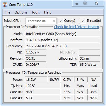Core Temp 1.20.1.150