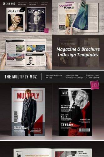 8 InDsgn Magazine Brochure Templates