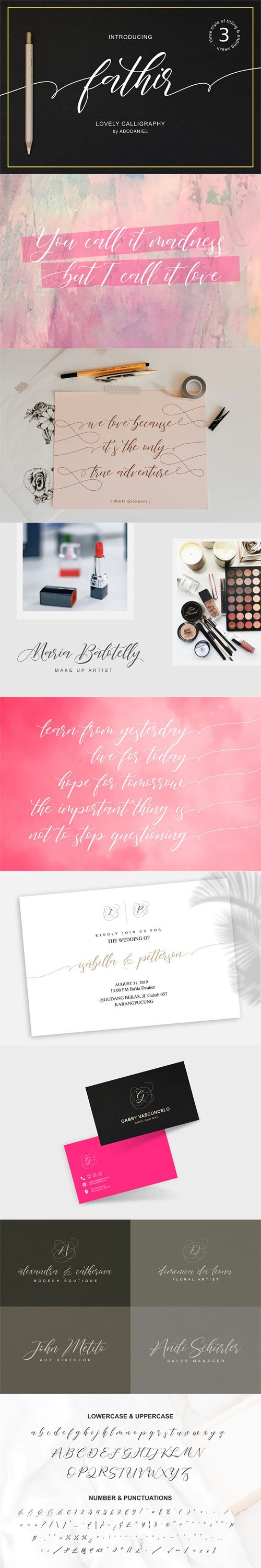 Fathir - Lovely Calligraphy Font