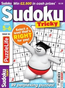 PuzzleLife Sudoku Tricky   Issue 53, August 2020