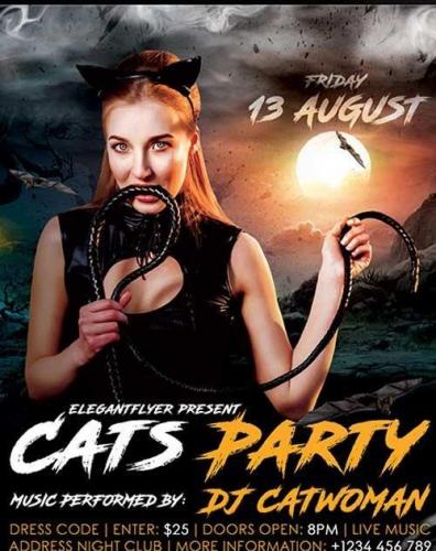 Cats Party V1 Flyer PSD Template + Facebook Cover