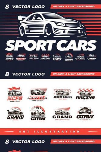 Sport cars logo set